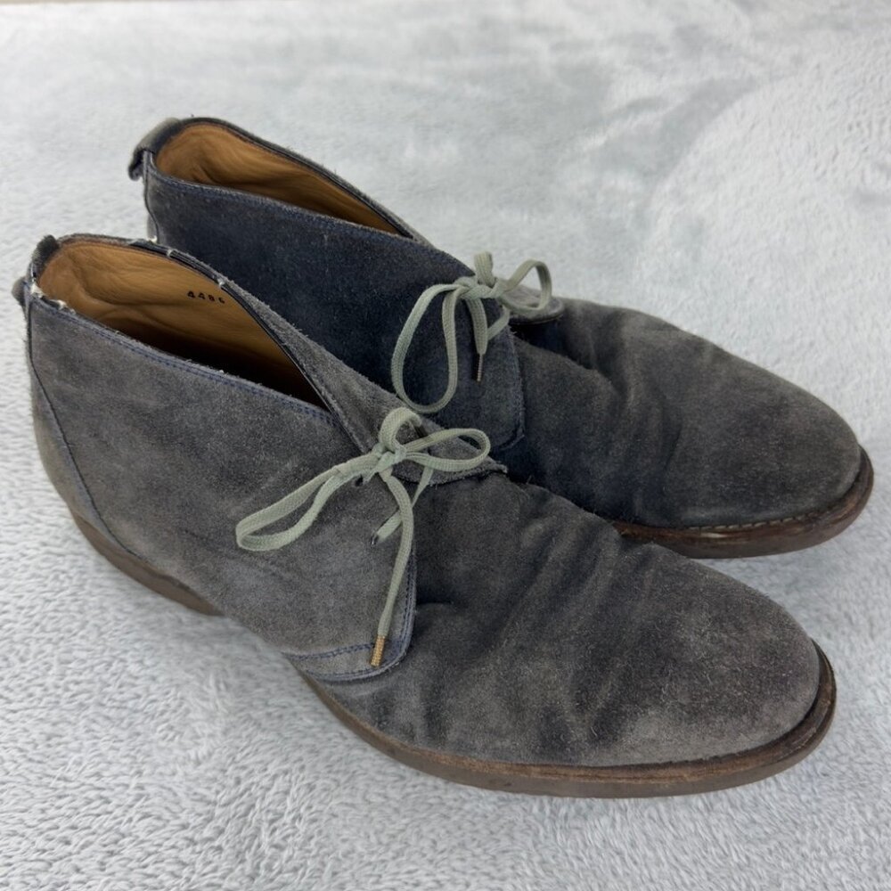 Isaia Napoli Men Sz 8.5 US/7.5 UK/41.5 EU Grey Suede Ankle Boots Made Italy - Picture 2 of 14